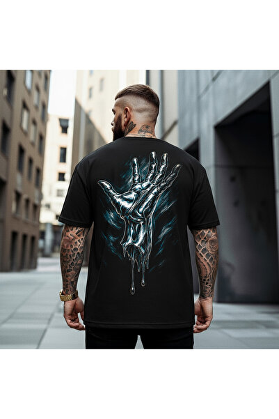 Kartier Tricou Negru Oversize The Hand