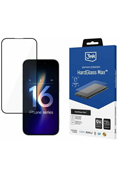 3MK Folie de protectie HardGlass Max pentru iPhone 16 Plus Negru