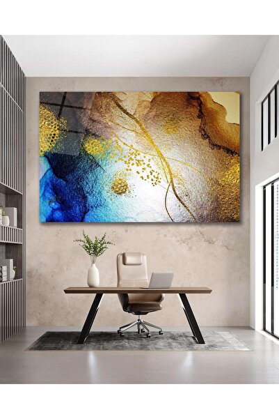 idealizbiz Pictură abstractă pe sticlă, modernă, pentru acasă, birou, salon, ...