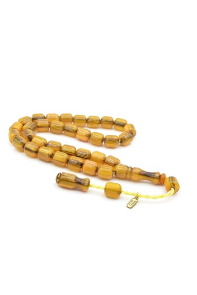 Murty99 Hakkı Usta Signed Cask Cut Hareli Yellow Cumin Amber Prayer Beads