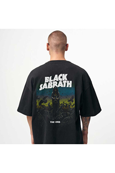 Kartier Tricou Negru Oversize Black Sabbath Cemetery