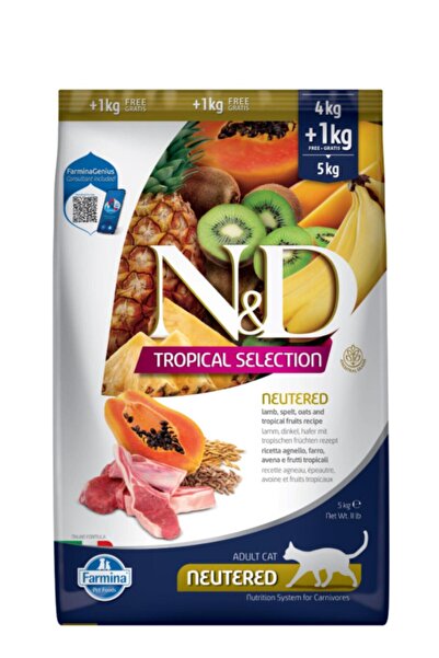 N&D Tropical Selection Kuzu Etli ve Tropikal Meyveli Kısırlaştırılmış Kedi Ma...