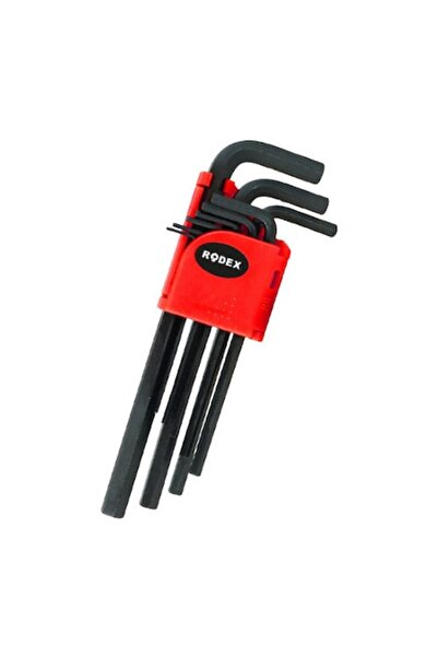 dalimag Set of 9 Long Hex Keys, Black 1.5-10mm - Rodex