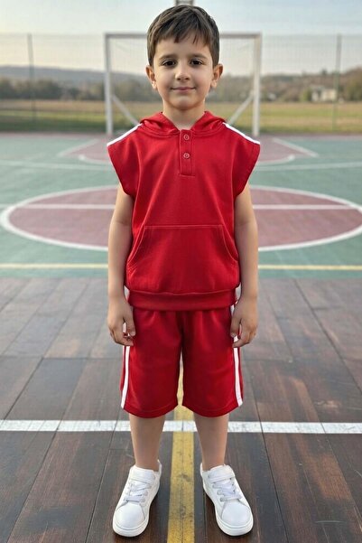 Riccotarz Момчешка тениска с велосипеден деколте, безръкавна блуза с кенгуру ...