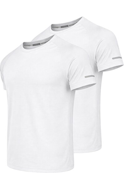pandy 2-Pack of Athletic Technical Sports T-Shirts with Quick Dry Feature