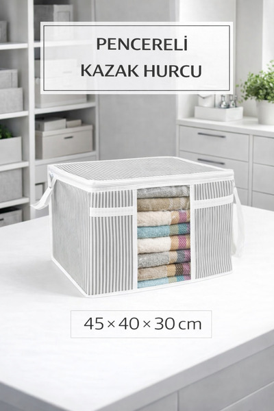 PONÇİK BEBEK Pencereli Kazak Hurç Şeffaf Pencereli Kazak Hurcu Kazak İçin Pen...