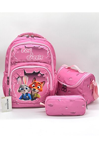 ms mixxstore Character Patterned Waterproof Thermal Lunch Bag with Back Suppo...