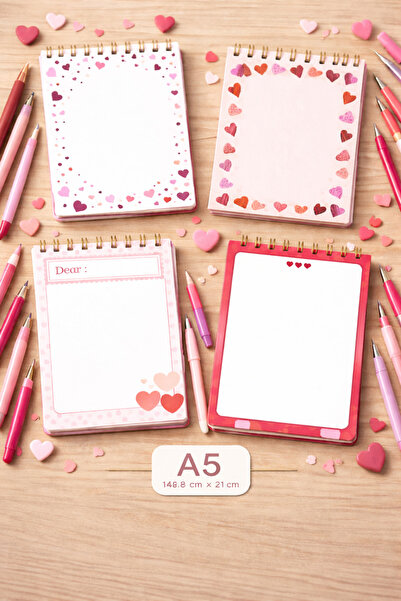 Panda 4’lü Kalpli Notepad Set - Not Defteri , Bloknot , Not Kağıdı , Okul Def...