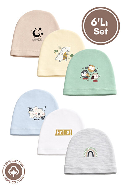 Miniel Unisex Baby Printed 0-6 Months Single Layer Combed Organic Cotton Baby...