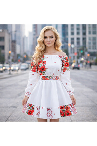 Welike Women's dress with traditional motifs Irina onesize 36/38