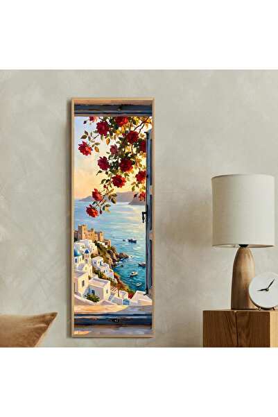 woodhomeworks Tek Parça Gerçek Ahşap dikey Panorama Çerçeveli Tablo moda tasarım