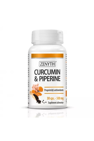 ZENYTH Κουρκουμίνη και πιπερίνη, 30 κάψουλες,