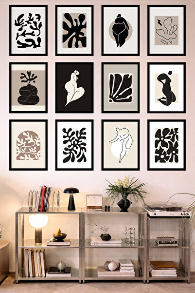 UNT 12-Frame Look Kitchen |   Modern |   Retro Wall Poster Painting Set – 15X...