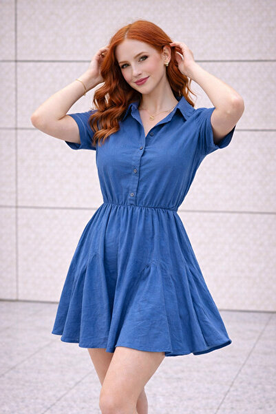 Welike Women's viscose dress with ruffles Jia onesize 36/38