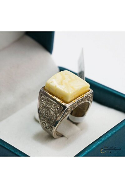 Generic خاتم كهرمان كالينينغراد مصنوع يدويًا - كهرمان البلطيق الطبيعي - مجوهر...