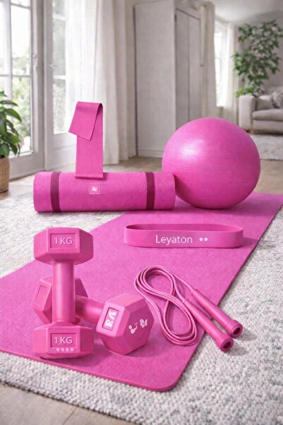 Leyaton Pilates Minderi 20 cm Pilates Topu Squat Band Direnç Lastiği Atlama İ...