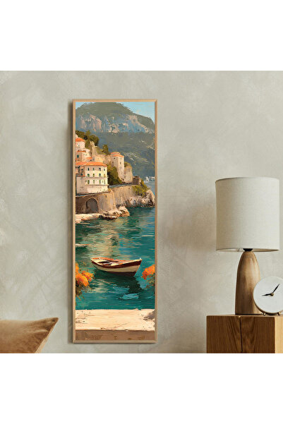 woodhomeworks Tek Parça Gerçek Ahşap dikey Panorama Çerçeveli Tablo moda tasarım