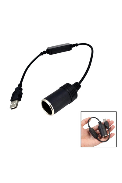 SHUIVAN Erkek USB, Dişi 12v Çakmak Soketi Dönüştürücü Adaptör 850mA 8w