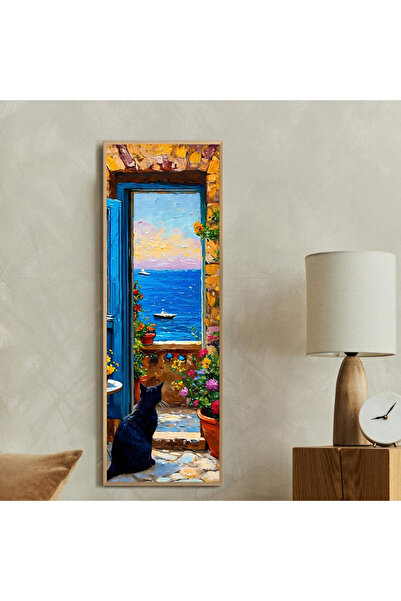 woodhomeworks Tek Parça Gerçek Ahşap dikey Panorama Çerçeveli Tablo moda tasarım