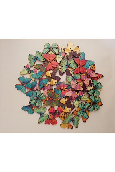 fundahobi زر على شكل فراشة منقوش مقاس 18 ملم