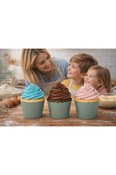 Larenya Cupcake Mold & Cake Capsule & Birthday Party & Muffin Cake Mold & 25-...