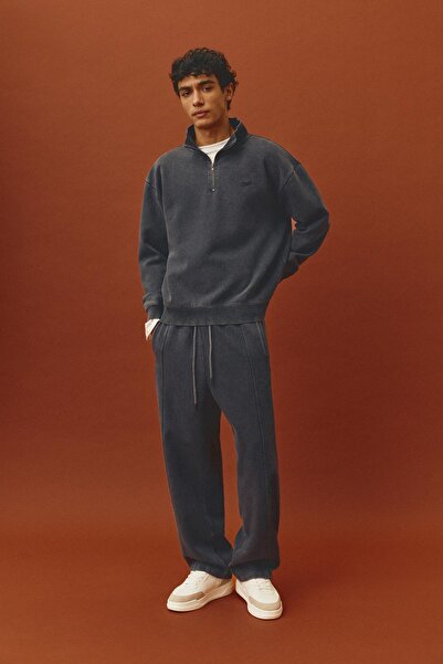 Pull & Bear Fermuarlı dik yaka sweatshirt STWD