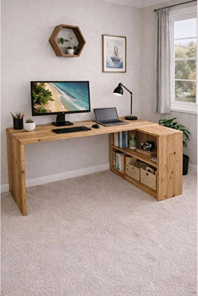 258 MoLife Ren Çalışma Masası , Bilgisayar Masası Kitaplıklı