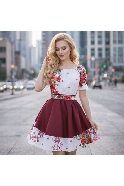 Welike Rochie dama cu motive traditionale Irina onesize 36/38