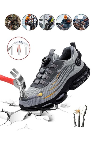 Axpeih أحذية أمان ذات مقدمة فولاذية، خفيف، مقاومة للثقب ، قابل للتنفس، مناسبة...