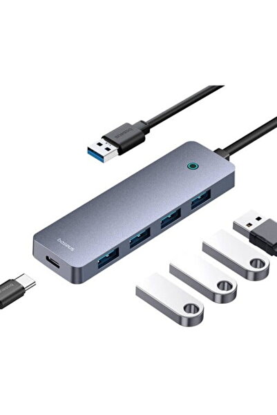 Baseus B0005280B811-02, 4 x USB 3.2 Gen 1, 1 x USB-C, Gri