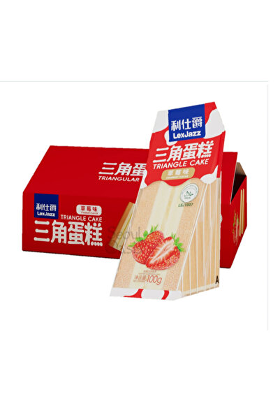 Lex Jazz Strawberry Triangle cake 100gm x 20