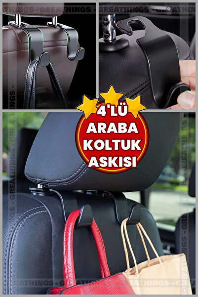 Greathings 4-dijelni kuka za zavese na naslonu sedišta automobila - kuka za z...
