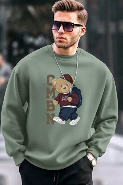 COMBİNE MİCHAİL سويت شيرت رجالي مطبوع كبير الحجم من تشاجلا