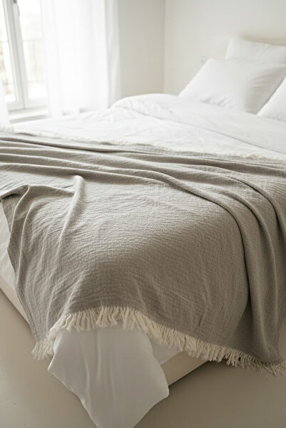 REİNA TEKS Muslin Bedspread 230X250 cm Double Muslin Pique 1 Piece