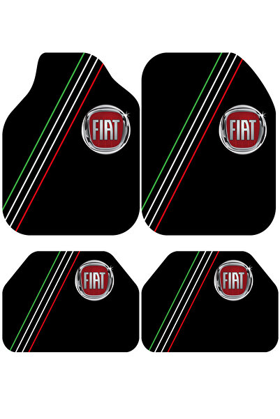 Pixel Dizayn Dijital Baskılı Araba Paspas Seti - Siyah Keçe Dot Tabanlı Kayma...