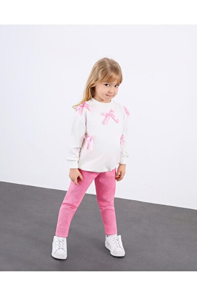 shop Girl's Ribbon Belted Elastic Waist Seasonal Cotton Fabric Ribbed Tights ...