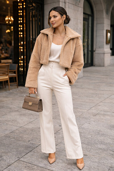 Fast Perry Camel Astarlı Kürk Mont