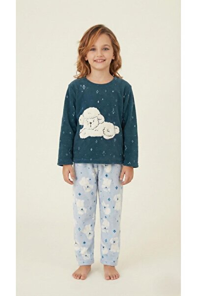 enmodaiçgiyim Children's Winter Plush Pajama Set 1. Quality Soft Welsoft Fabric