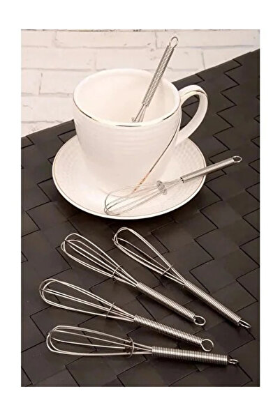 HCB EV AKSESUARLARI 6 Adet Mini Çırpma Teli Şeklinde Çay Kaşığı Çırpıcı Apara...