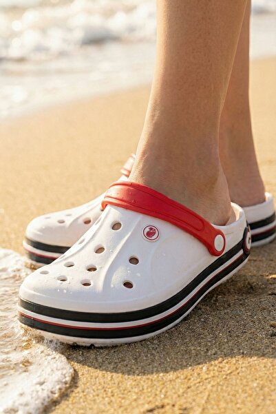 Evojean White Anatomical Orthopedic Comfort Beach Pool Unisex Slippers & Sandals