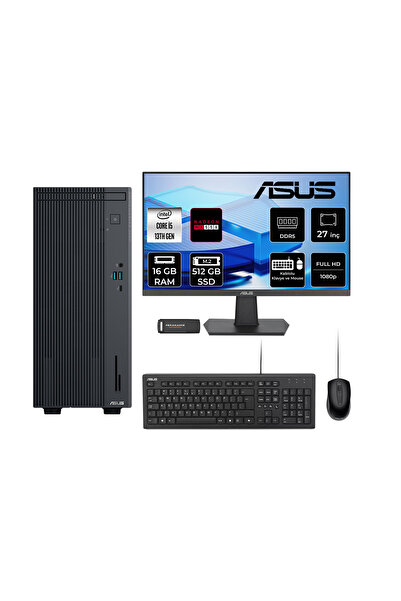 ASUS ExpertCenter P500 i5 13420H 16GB 512GB SSD RX550/4GB FDOS Masaüstü Bilgi...