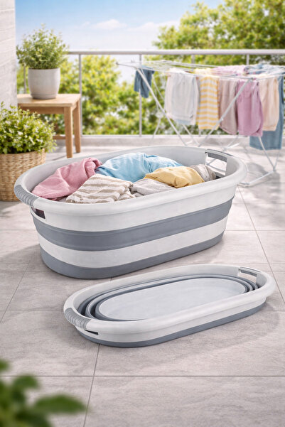 yoyo 38 LT Katlanır Çamaşır Sepeti – Akordiyon Silikon Katlanabilir Kirli Çam...