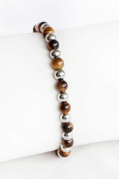 biuti سوار رجالي من الفولاذ مرصع بحجر عين النمر الطبيعي، هدية عيد الحب، إكسسو...