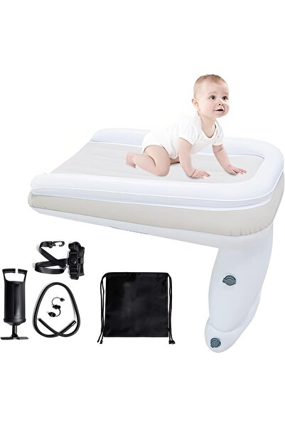 Arabest Inflatable Airplane Bed for Kids, Portable Infant Air Mattress with B...