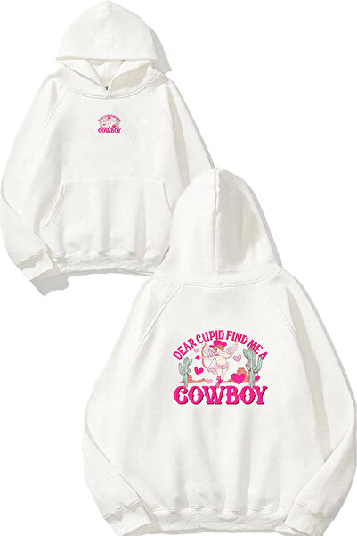 VSRN سترة رياضية بيضاء كبيرة الحجم مطبوعة بتصميم دير كيوبيد