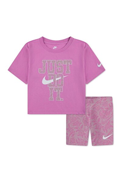 Nike Girl's Pink T-Shirt and Shorts Set