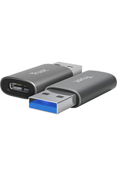 Trust Calyx USB-A to USB-C Adapter Gray
