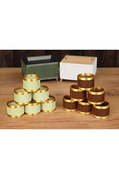MİR STORE 6-Piece Gold Detailed Decorative Napkin Holder |   Modern & Stylish...