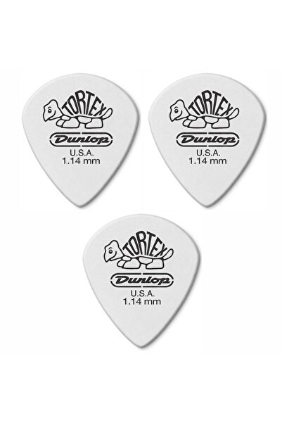 Jim Dunlop 478R1.14 3 Adet Beyaz Gitar Penası (1.14 mm) Tortex White Jazz III