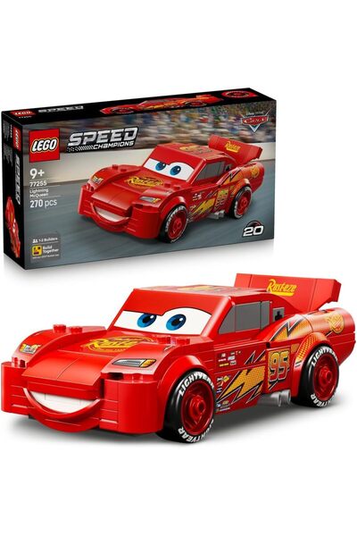 LEGO Speed Champions Lightning McQueen Race Car Toy - Collectible Model Kit -...